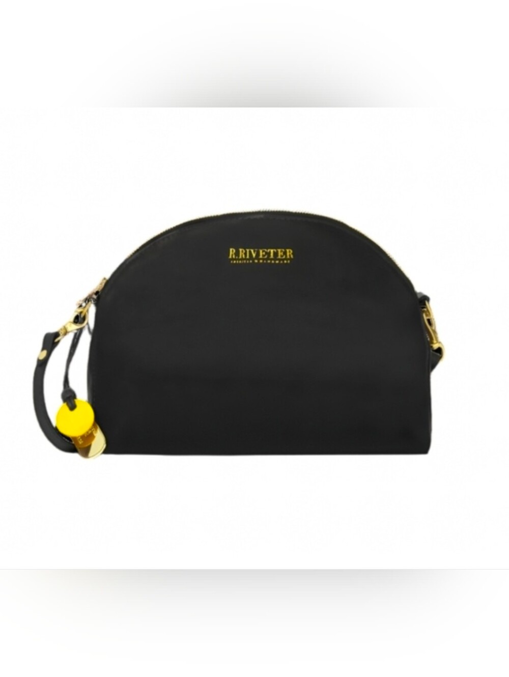 R. Riveter Hopper Crossbody Bag Matte Black Leather